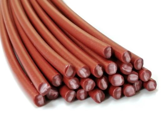 Plastic welding rods PE-HD 4mm Round Oxide red (RAL3009) 25 rods